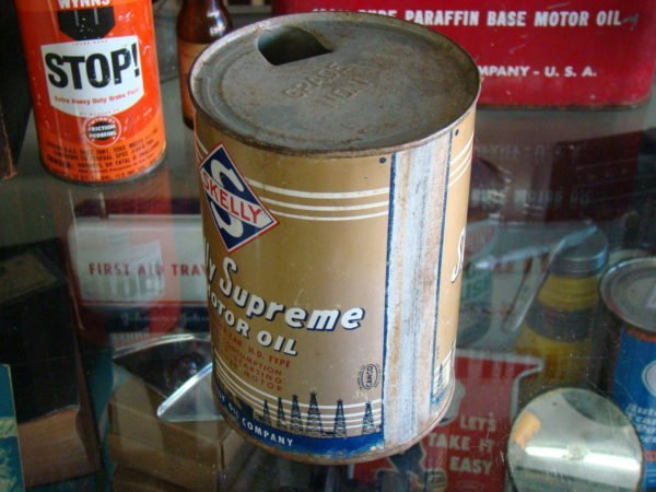 Skelly Supreme Motor Oil Can Side