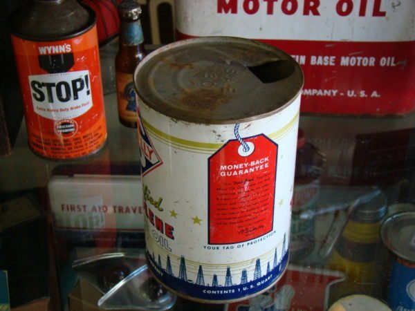 Skelly Fortified Tagolene Motor Oil Can Back
