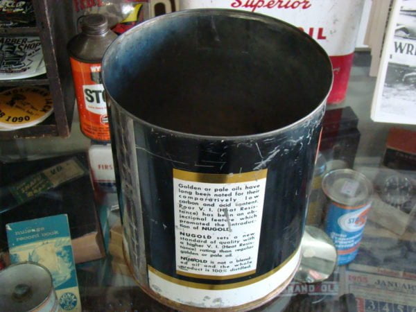 Nugold Motor Oil Can Side