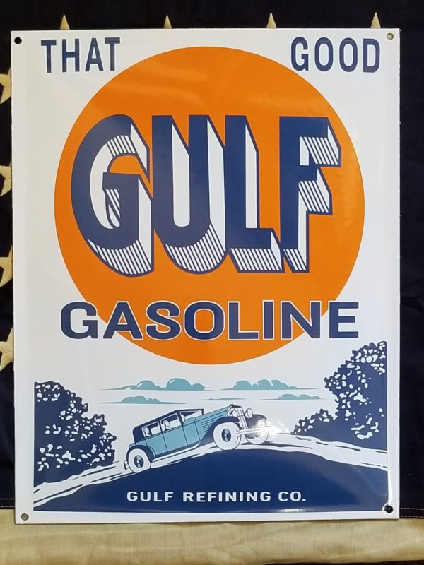 Gulf That Good Gulf Gasoline, Porcelain