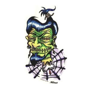 Von Franco Shrunken Head Sticker