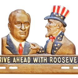 License Plate Topper Drive Ahead With Roosevelt