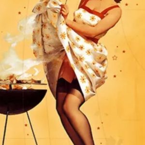 Hot Grillin' Pin-Up Girl (Canvas)