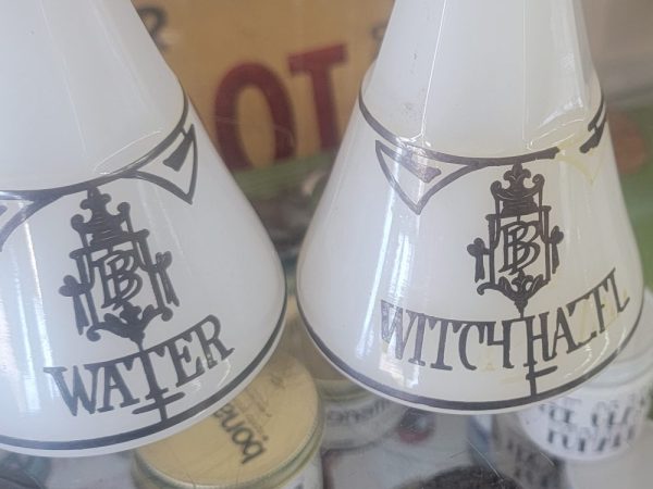 Barber/Apothecary Water & Witch Hazel Bottles Wording