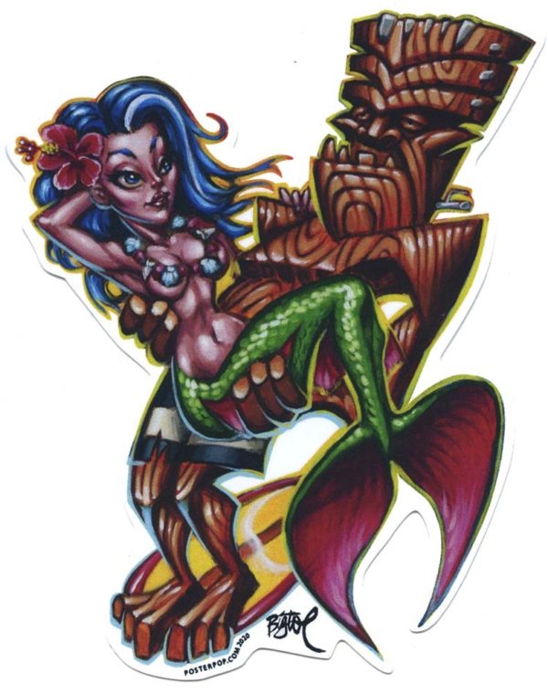 BigToe Toes Nose Tiki Pin-Up Sticker