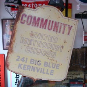 United Methodist Community Church Shield Sign
