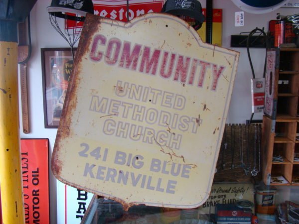 United Methodist Community Church Shield Sign