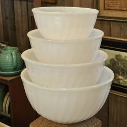 Fire-King White Nesting Bowl Set