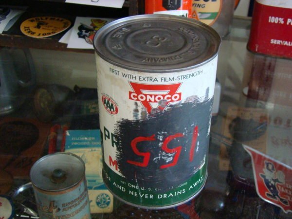 Conoco Germ Processed Motor Oil Can Back