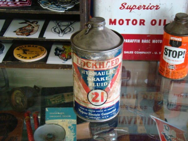 Lockheed Hydraulic Brake Fluid Early Style Cone Top