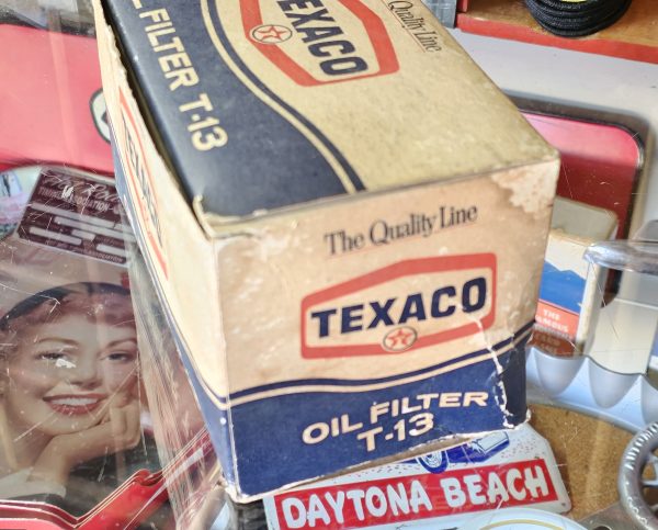 Texaco Oil Filter T-13 New Old Stock Box Wear