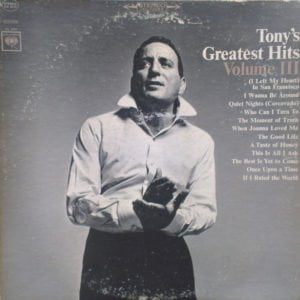 Tony Bennett Tonys Greatest Hits Volume III