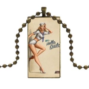 Well Hello Sailor Pin-Up Necklace