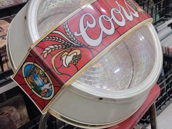 Coors Beer Light Up Bar Lamp Side