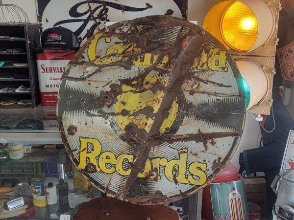 Columbia Records Porcelain Sign