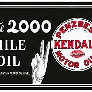 Kendall The 2000 Mile Motor Oil Sign