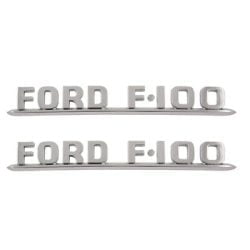 1953-54 Ford Pickup Hood Side Emblems