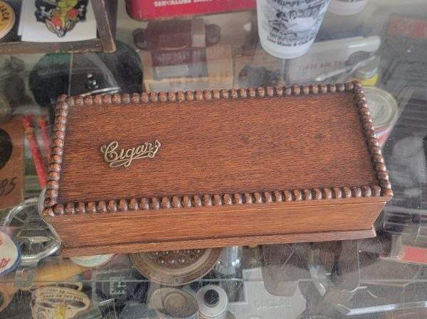 Vintage Oak Cigar Box