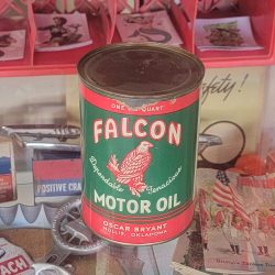 1940s FALCON Motor Oil Can, Quart Empty