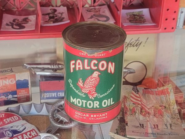 1940s FALCON Motor Oil Can, Quart Empty