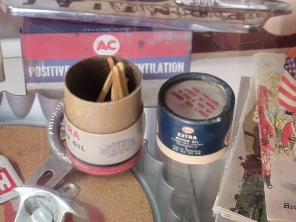 ESSO Extra Motor Oil Cardboard Match Holder Open