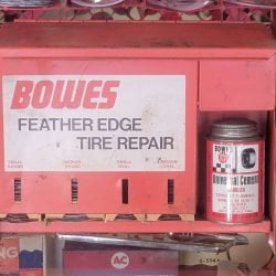 Bowes Feather Edge Tire Repair Metal Cabinet