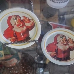 Coca-Cola Santa Looking Coaster Set