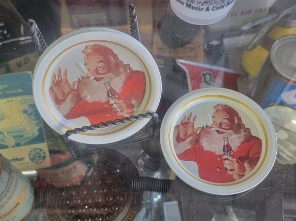 Coca-Cola Santa Surprised Coaster Set