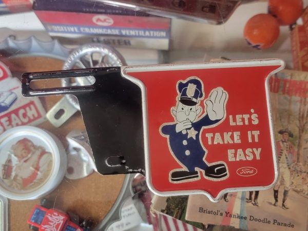 License Plate Topper Side Ford Lets Take It Easy ORIGINAL