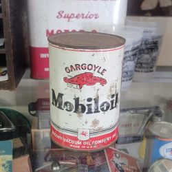 Gargoyle Mobiloil A Motor Oil Can