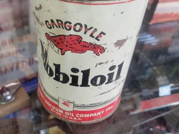 Gargoyle Mobiloil A Motor Oil Can Denting