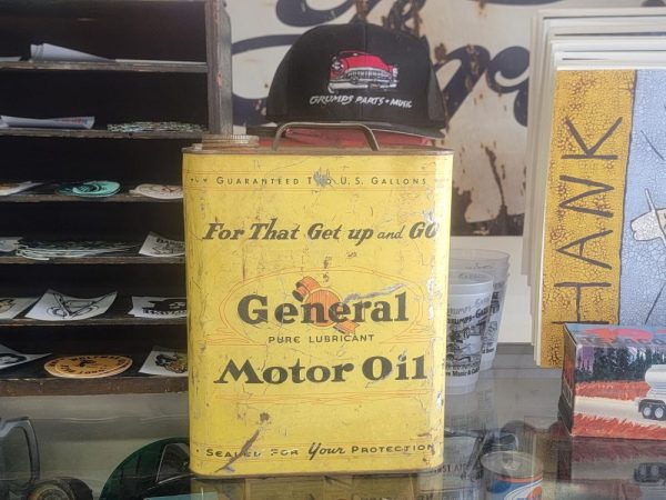 General Pure Lubricant Motor Oil Can, Two Gallon