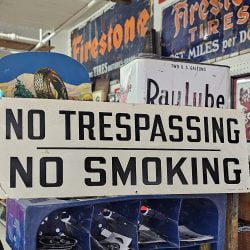 No Trespassing-No Smoking Tin Sign