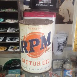 RPM Motor Oil Can Five Quart