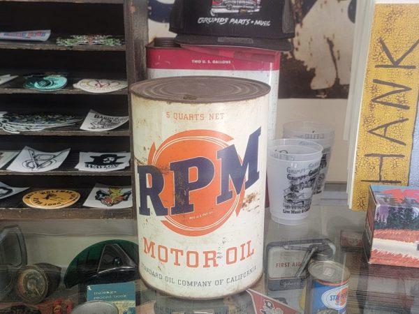 RPM Motor Oil Can Five Quart