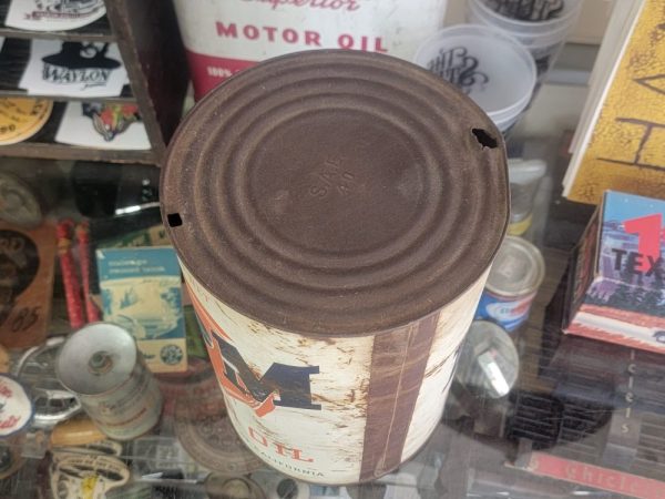 RPM Motor Oil Can Five Quart Top