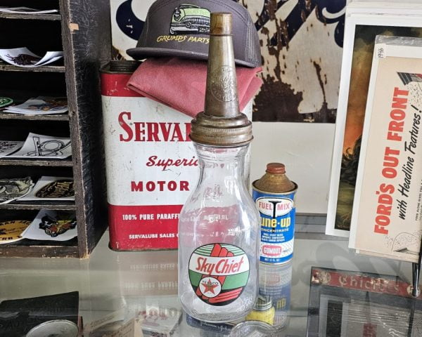 Texaco Sky Chief Oil Bottle, One Quart