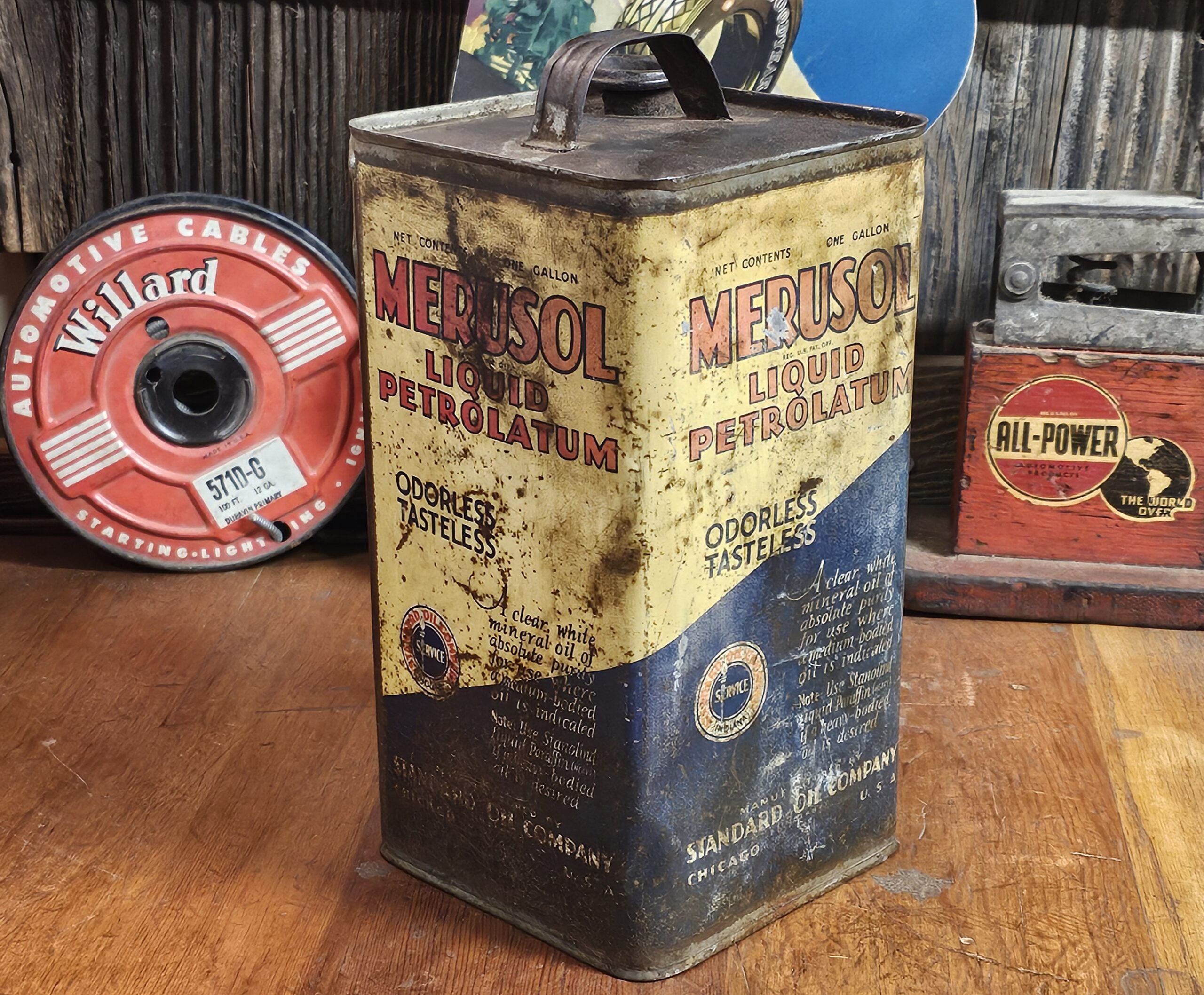 Merusol Liquid Petroleum Can Gallon Back