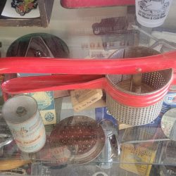 Red Hand Held Potato Ricer