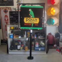 Polly Prem Motor Oil Island Lollipop Sign