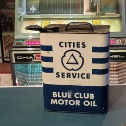 Cities Service Blue Club Motor Oil Can