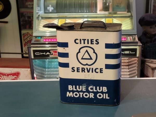 Cities Service Blue Club Motor Oil Can