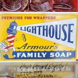 Armour's Lighthouse Family Soap Porcelain Sign