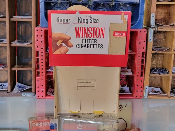 Winstons Cigarettes Counter Display Back