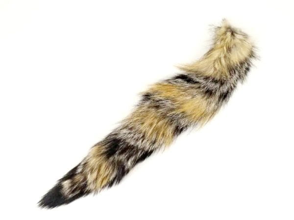 Fox Tail American Grey With Ball Chain Attached