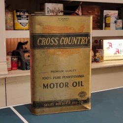 Cross Country Motor Oil Can, Five Quart