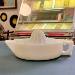 Sunkist Milk Glass Hand Juicer