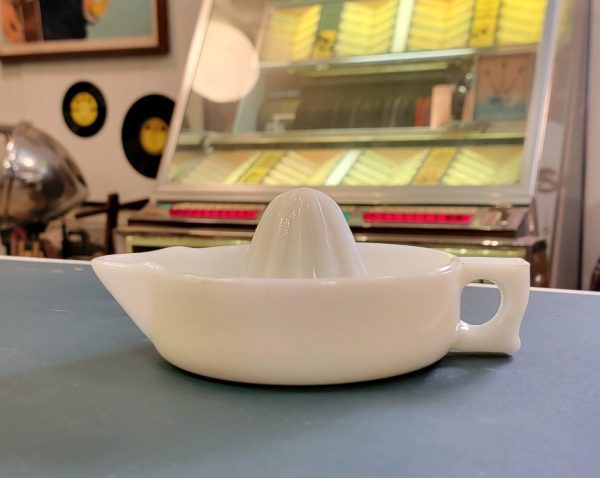 Sunkist Milk Glass Hand Juicer