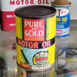 Pure As Gold Pep Boys Motor Oil Can