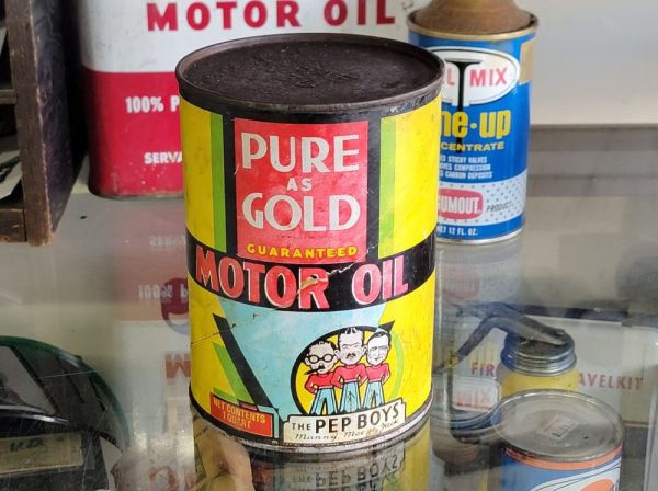 Pure As Gold Pep Boys Motor Oil Can - Vintage Ford Parts, Music ...